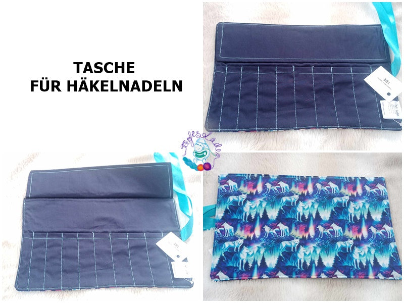 Tasche für Häkelnadeln, Häkelnadeltasche, Projekttasche Nr. 5