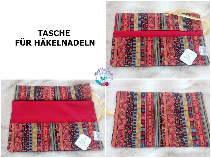 Tasche für Häkelnadeln, Häkelnadeltasche, Projekttasche Nr. 9
