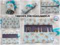Tasche für Häkelnadeln, Häkelnadeltasche, Projekttasche Nr. 1