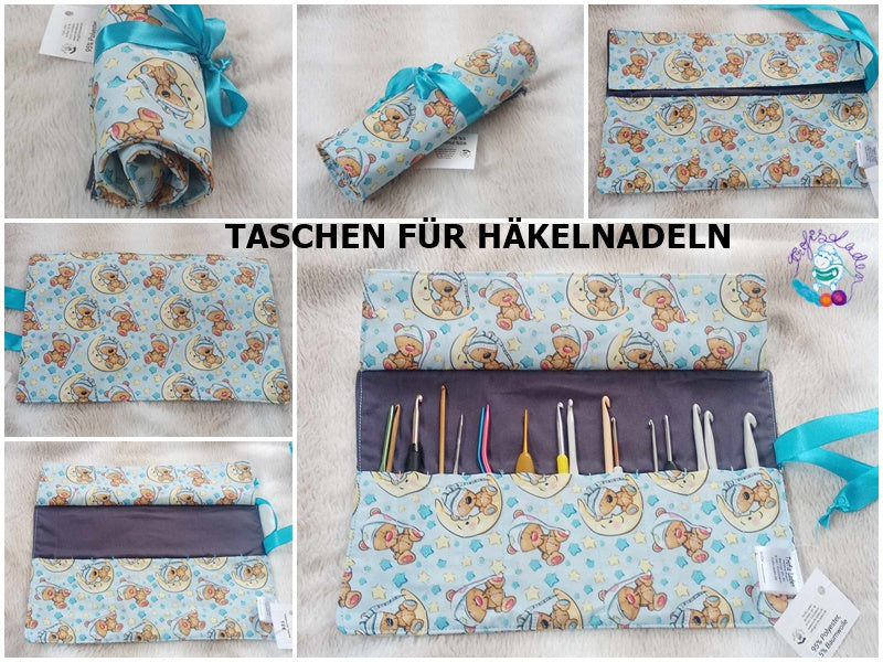 Tasche für Häkelnadeln, Häkelnadeltasche, Projekttasche Nr. 1