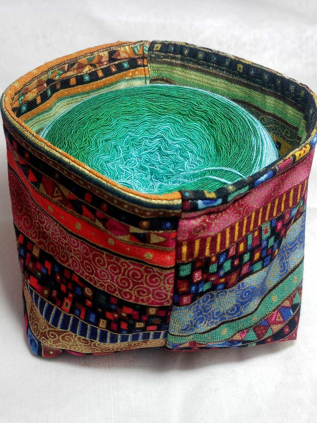 Bobbeltasche, Wolltasche, Projekttasche klein Nr. 3
