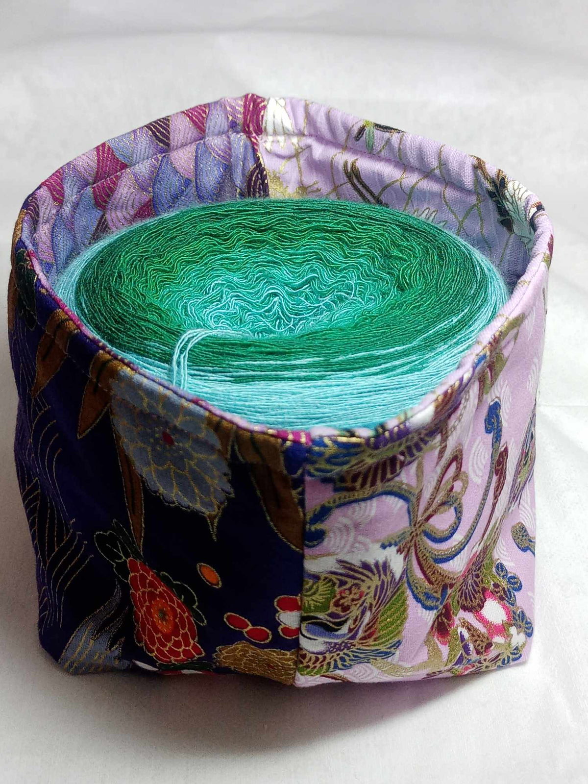 Bobbeltasche, Wolltasche, Projekttasche klein Nr. 5