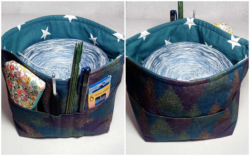 Bobbeltasche, Wolltasche, Projekttasche groß Nr. 8
