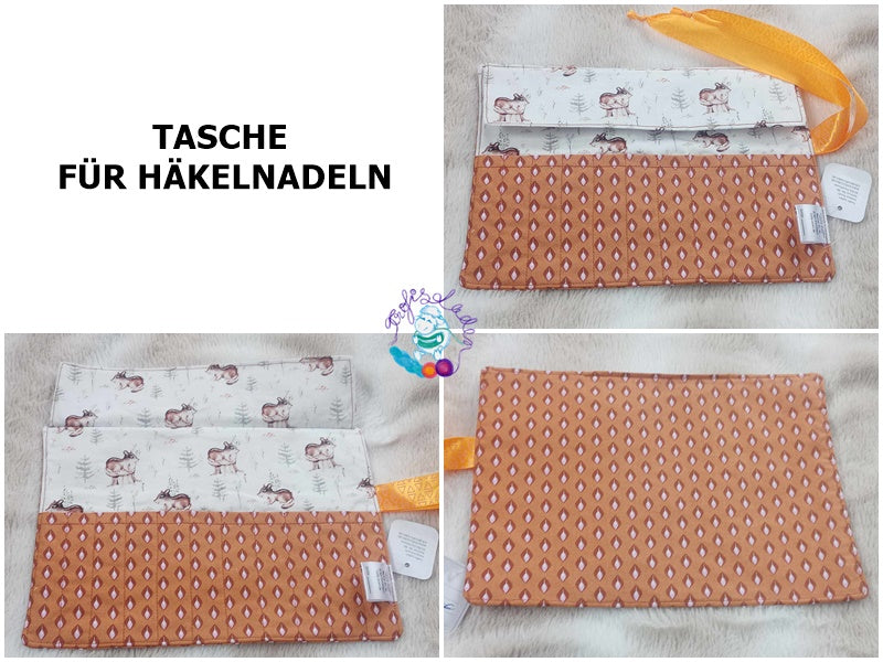Tasche für Häkelnadeln, Häkelnadeltasche, Projekttasche Nr. 6