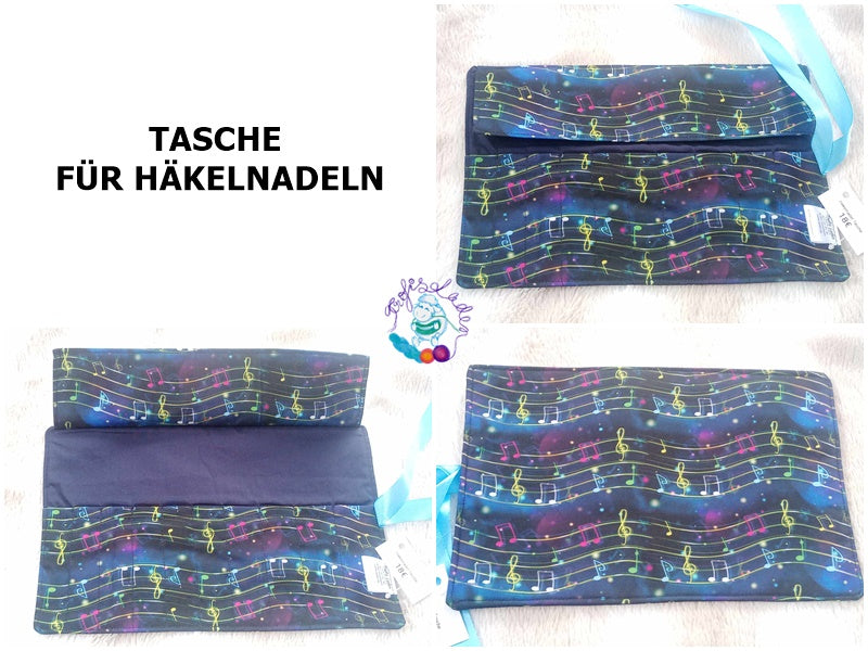 Tasche für Häkelnadeln, Häkelnadeltasche, Projekttasche Nr. 4