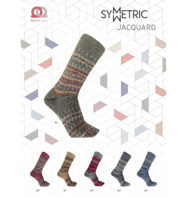 Jacquard Symmetric Socks, 6-fach Sockenwolle