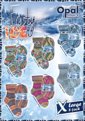 Sockenwolle Opal Frosty Ice, 8-fach