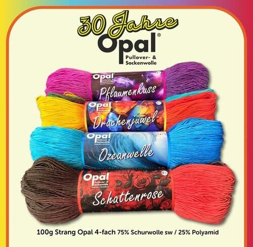 Opal Strangwolle, 30 Jahre Edition, Sockenwolle