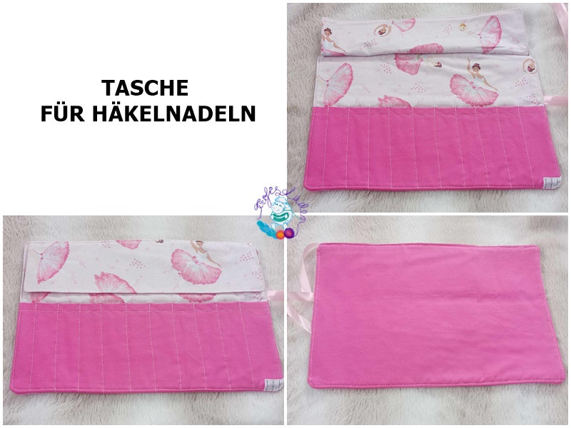 Tasche für Häkelnadeln, Häkelnadeltasche, Projekttasche Nr. 10
