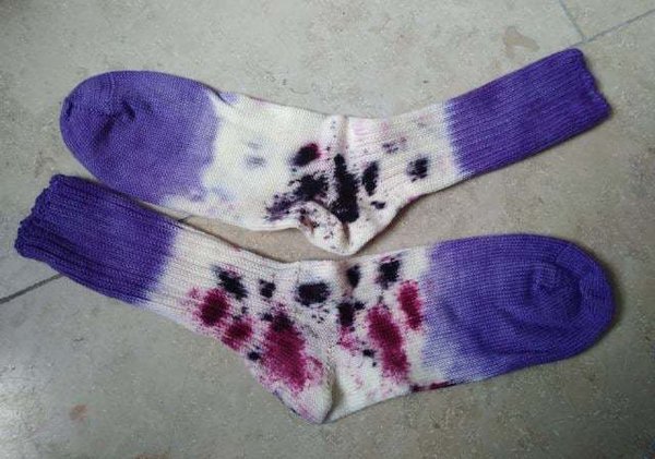 Handgefärbte Socken, Größe 40/41